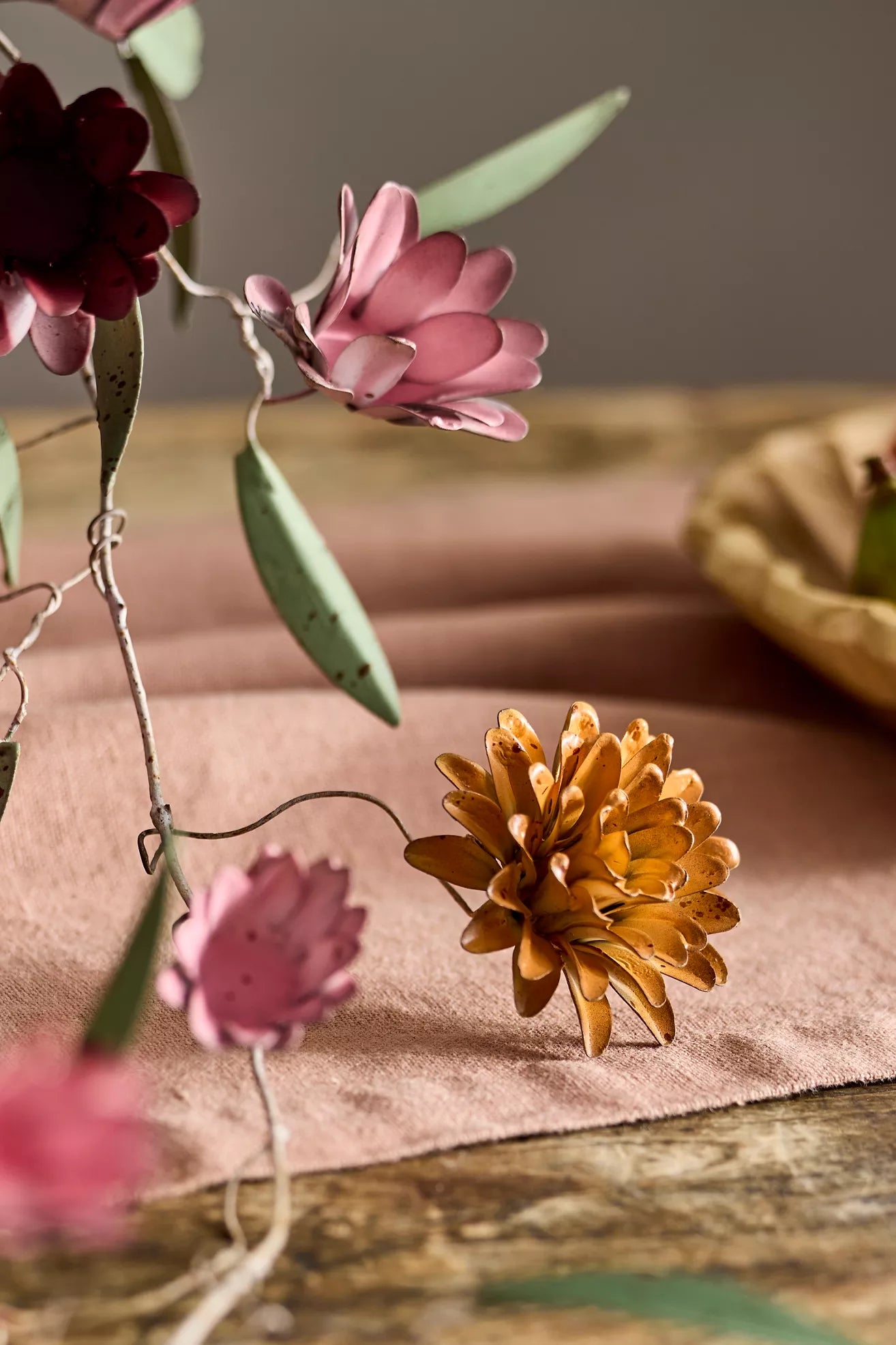 Strawflowers Iron Garland
