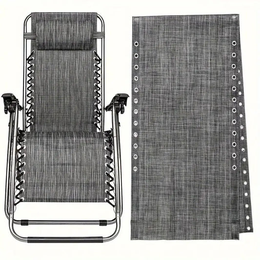 Zero Gravity Chair Replacement Fabric Kit - 200kg Textilene Mesh with 4 Bungee Cords Repair Kit
